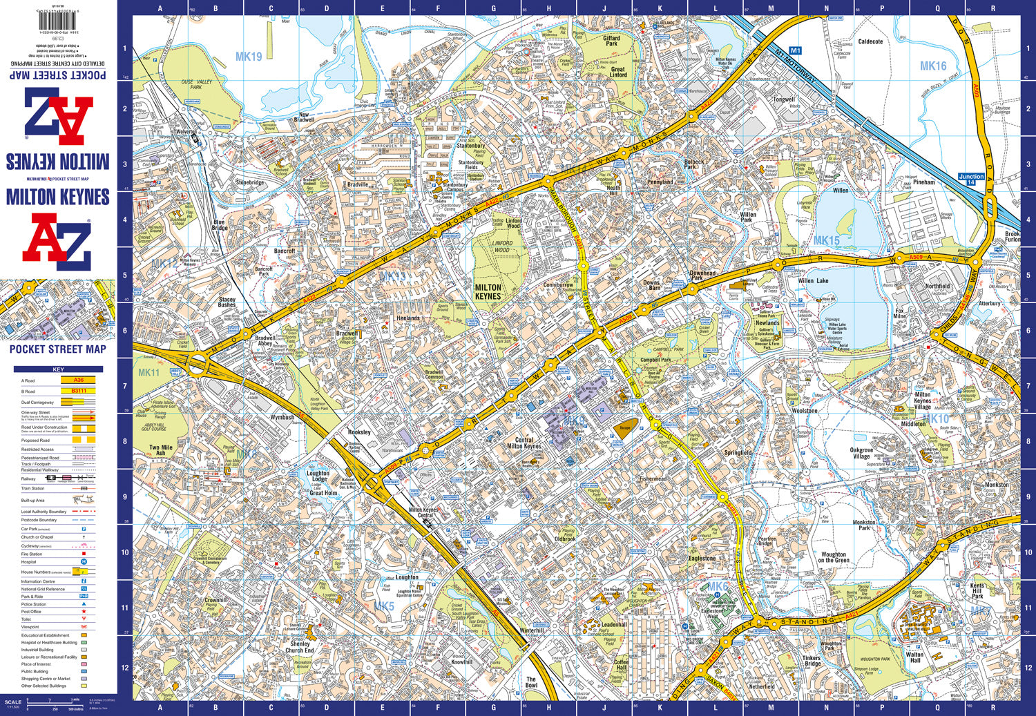 Milton Keynes A-Z Pocket Street Map – Collins