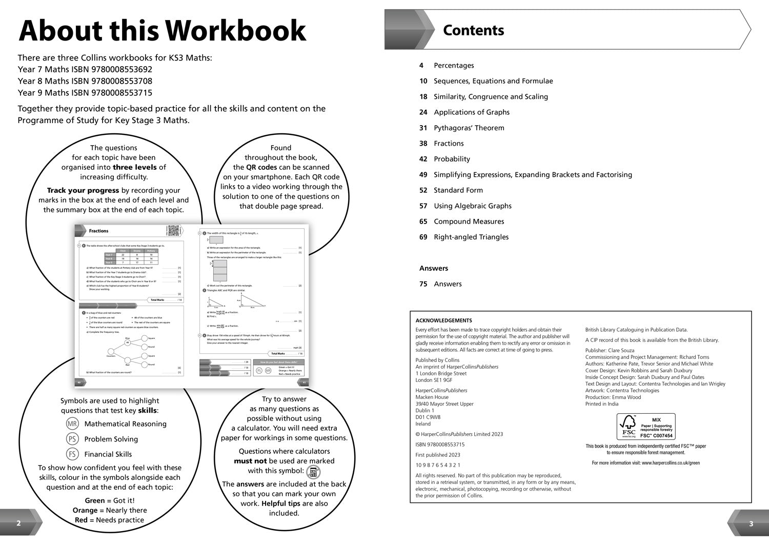 KS3 Maths Year 9 Workbook Ideal for Year 9 by Collins