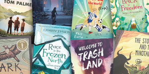 A collection of book jackets featured in the Barrington Stoke class sets promotion.