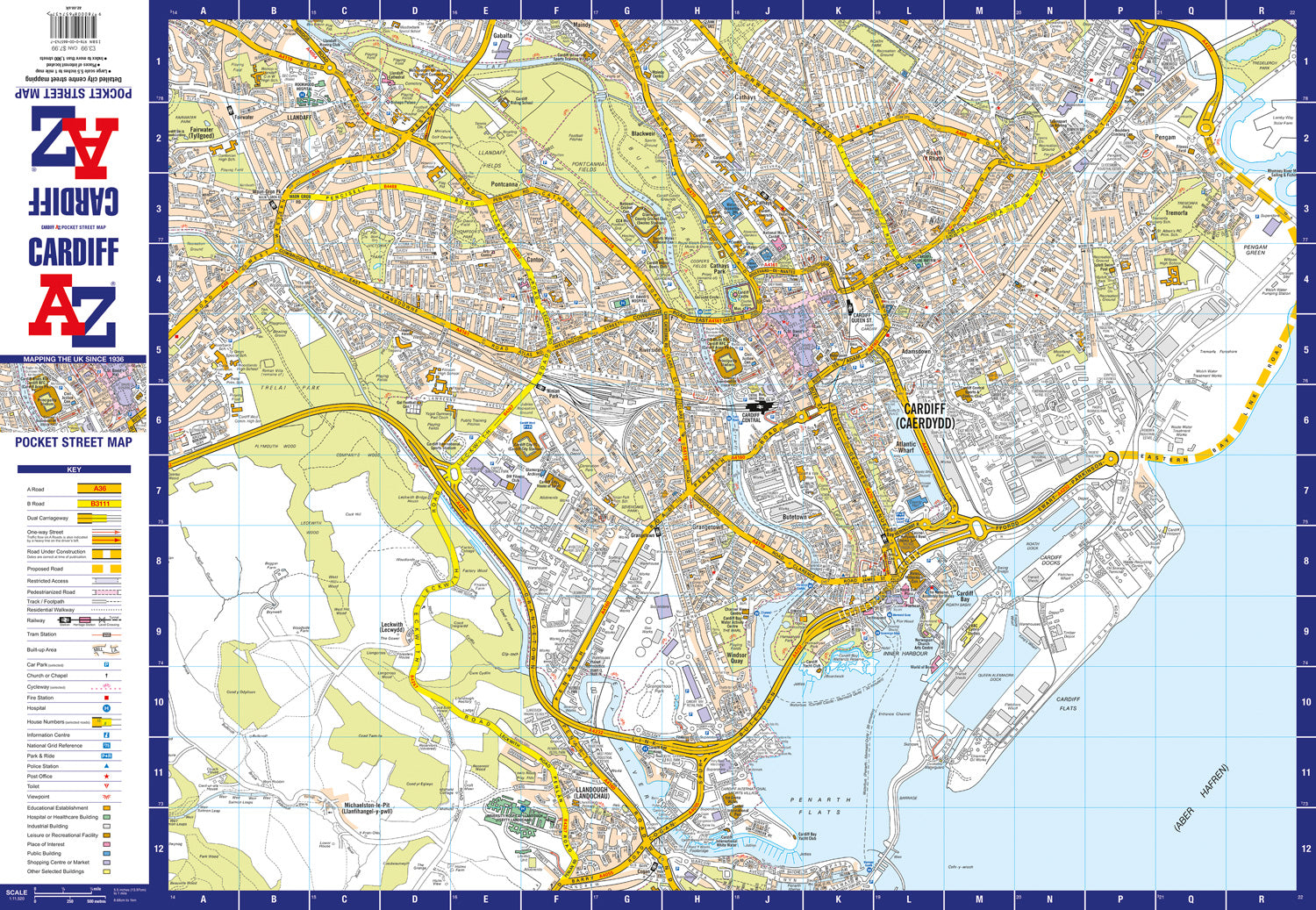 Cardiff A-Z Pocket Street Map – Collins