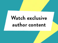 The text ‘Exclusive author content’ is in a white box set on a blue background with a yellow lightning stripe through it.