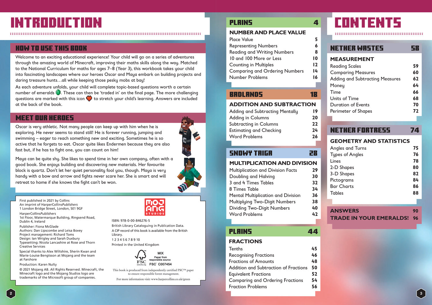 Minecraft Maths Ages 7-8: Official Workbook by – Collins