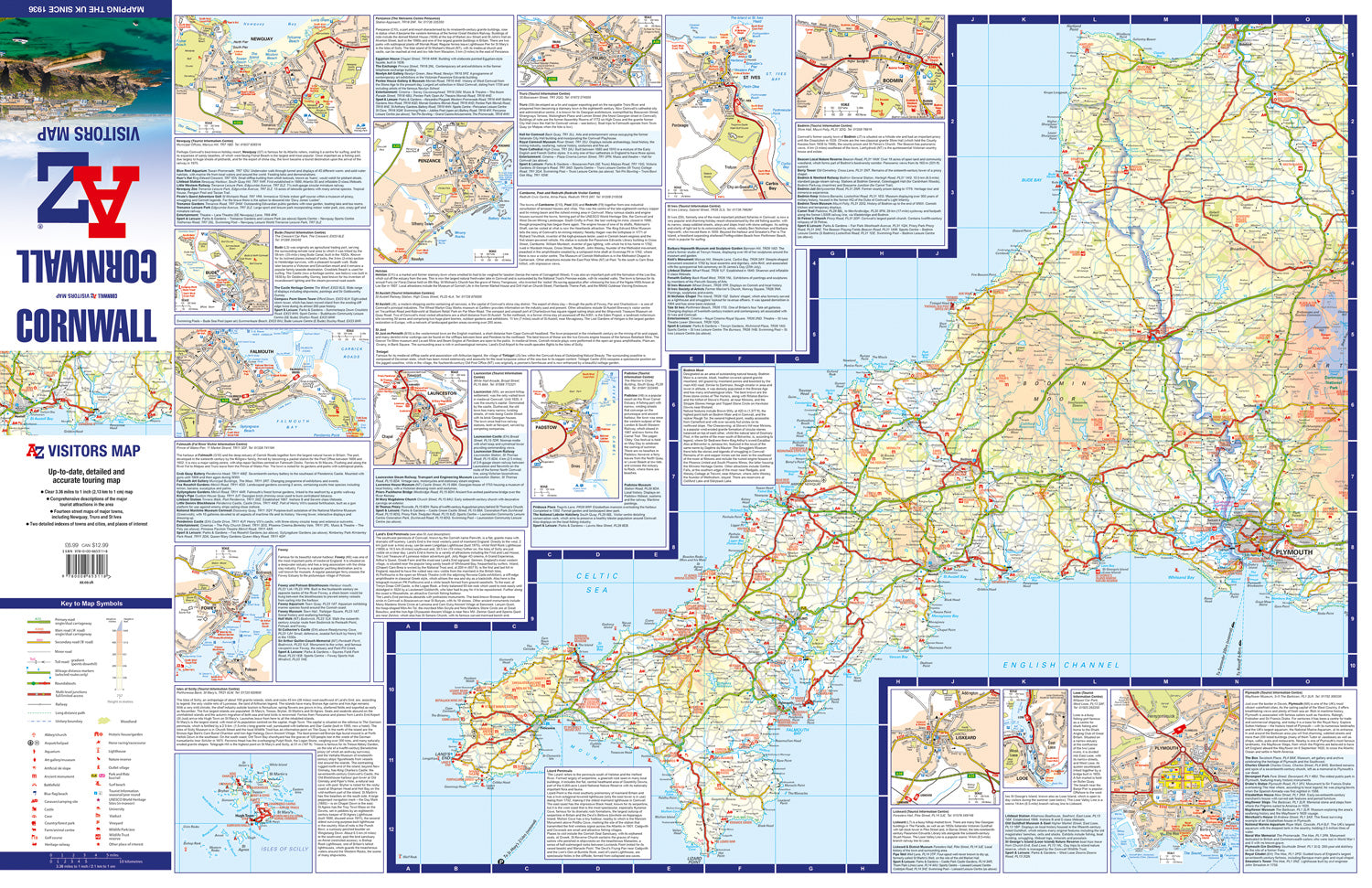 Cornwall A-Z Visitors Map – Collins