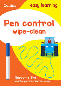 Collins Easy Learning Preschool - Pen Control Age 3-5 Wipe Clean Activity Book: Ideal for home learning (9780008212902)
