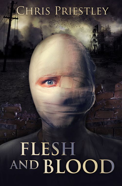 Front cover of Flesh and Blood by Chris Priestley, illustrated by Chris Priestley